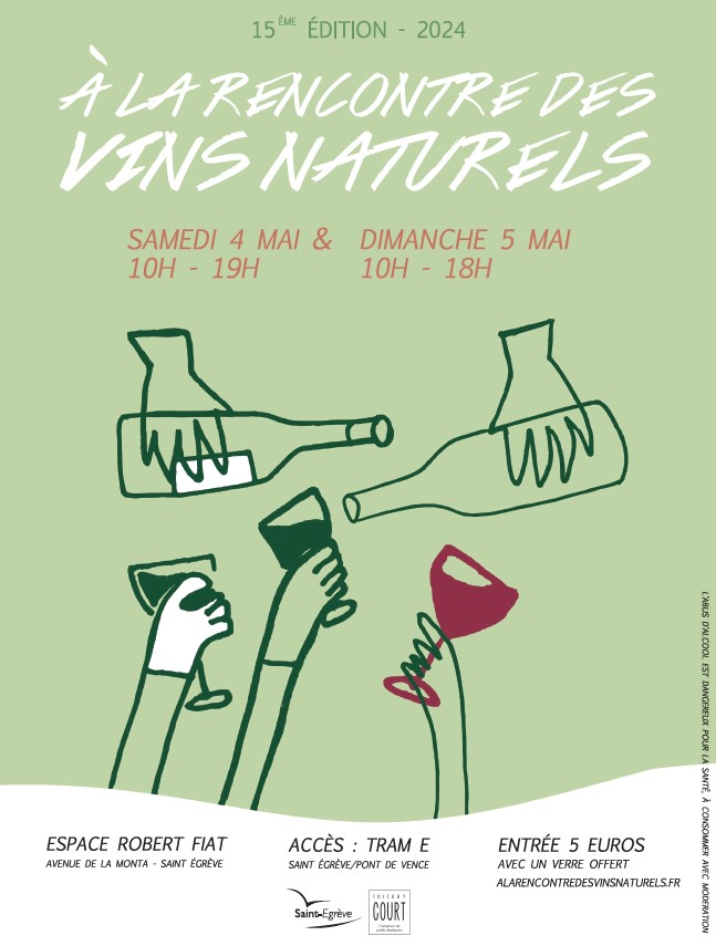 Youpi on va au salon des vins naturels de St Egrève les 4-5 mai !