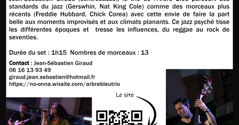 Ne manquez pas le passage du Trio Arbre Bleu cette semaine Chez Lucette !