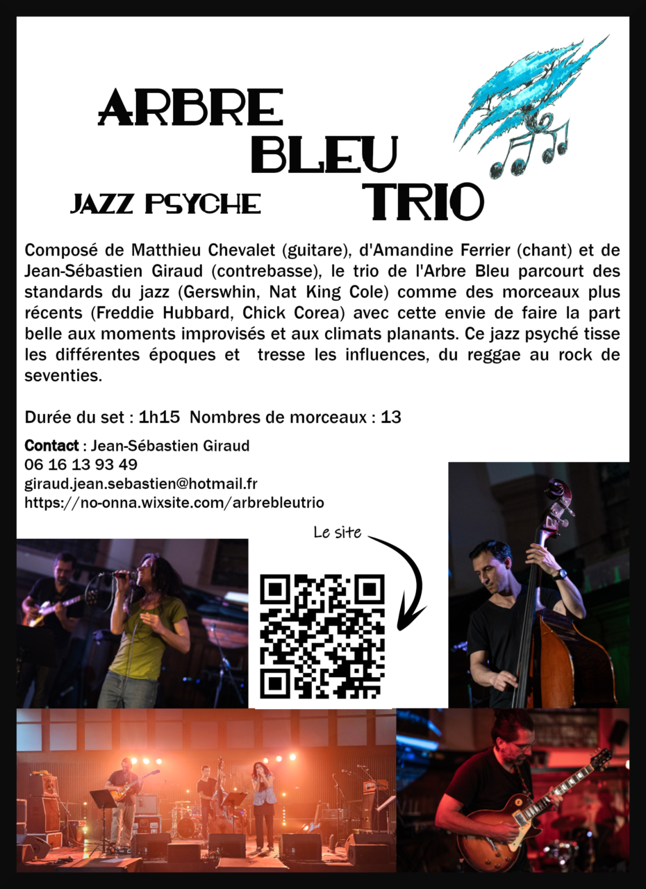 Ne manquez pas le passage du Trio Arbre Bleu cette semaine Chez Lucette !